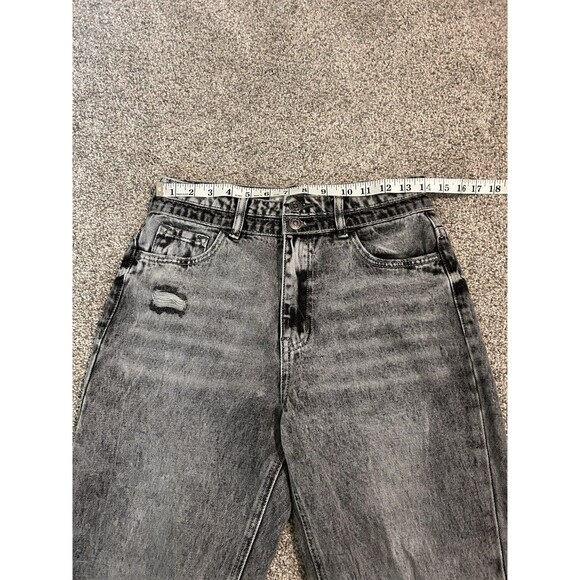 Vervet Mom Jeans Size 28 X 26" Inseam Distressed Denim Raw Hems‎ Gray - Picture 3 of 7